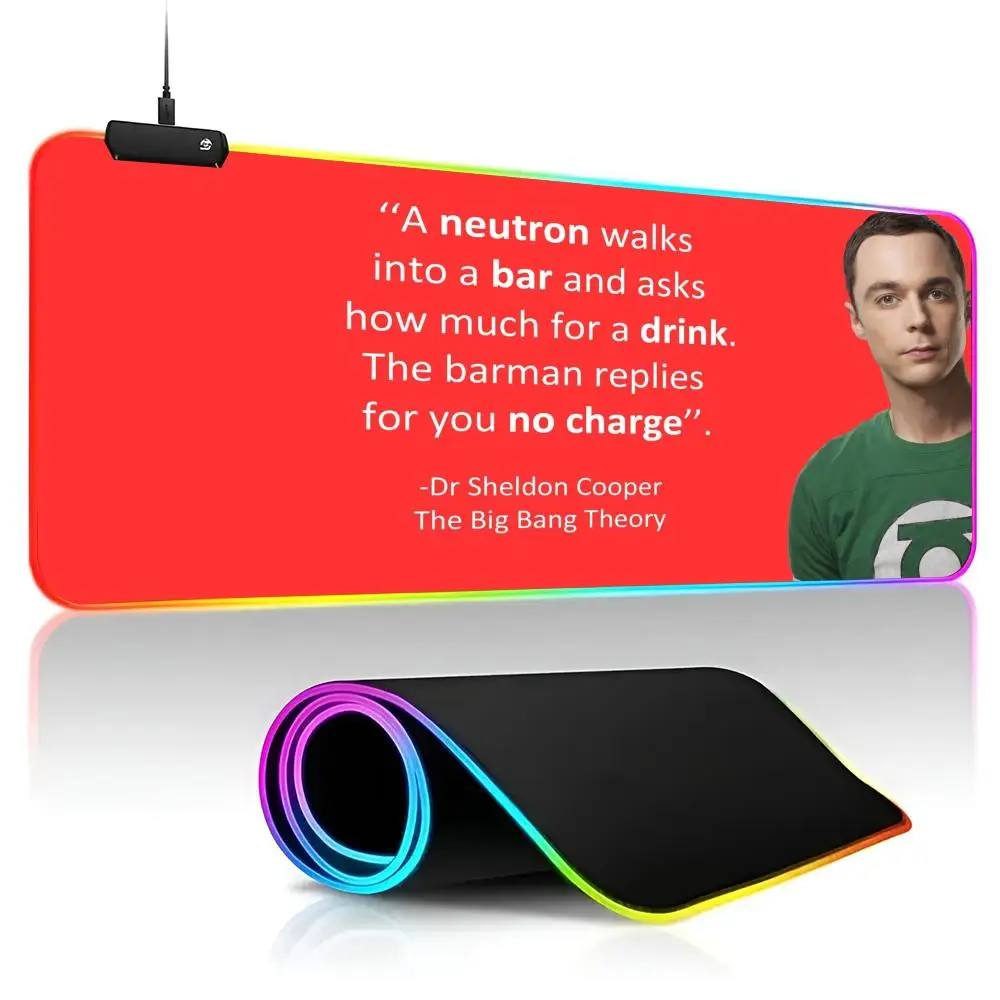 The Big Bang Theory  Mouse Pad  game RPG 40x90cm Mouse Mat Gaming Mousepads LED Keyboard Mats Luminous Desk Pads Mouse Pad For P