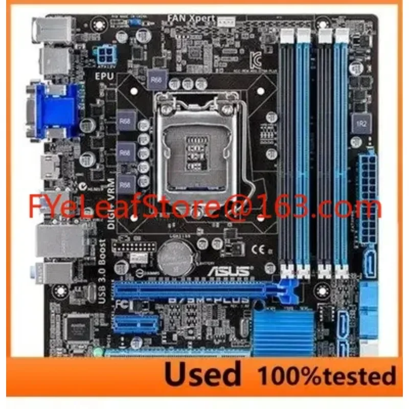 B75M-PLUS Desktop Motherboard Intel B75 Socket LGA 1155 i3 i5 i7 DDR3 32G SATA3 USB3.0  Used