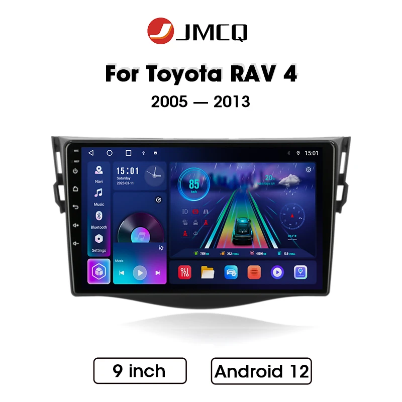 

JMCQ 9" Car Radio For Toyota RAV4 RAV 4 2005 — 2013 Android12 Wireless Carplay Multimidia Video Player Navi Head Unit GPS DVD EQ