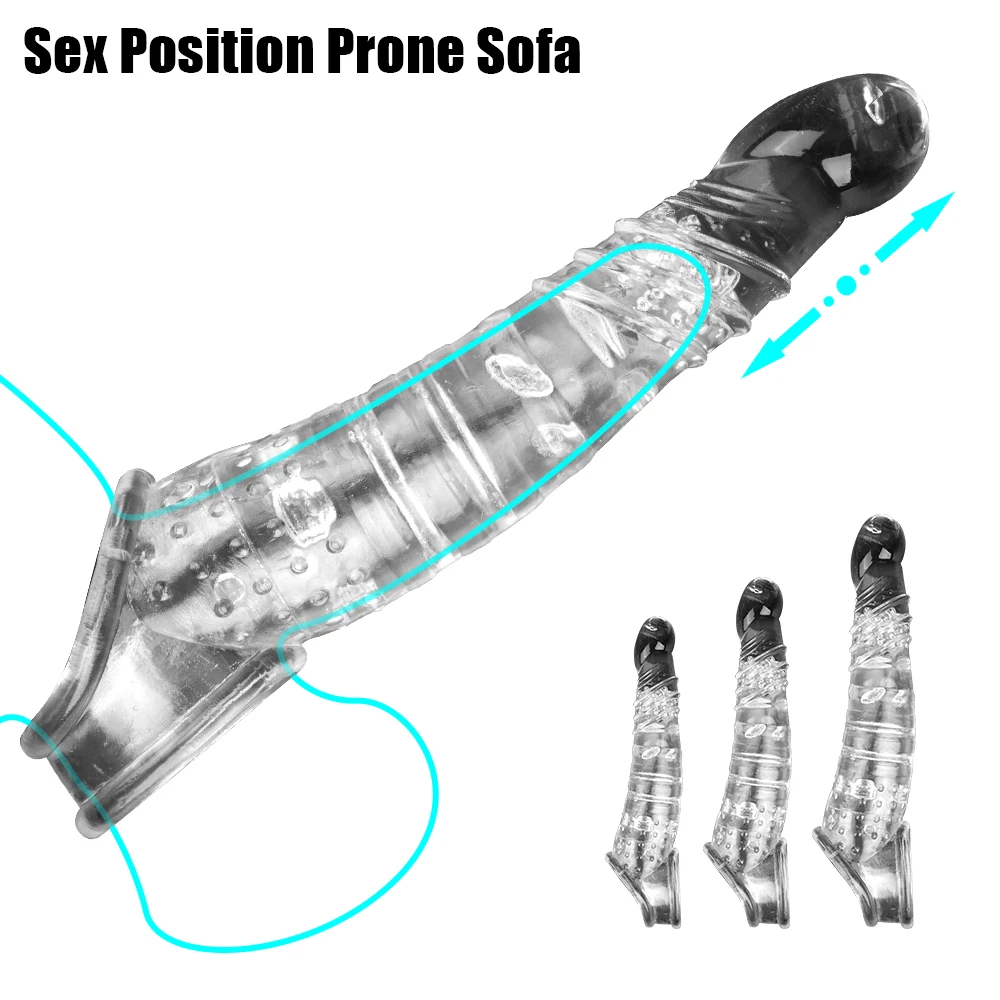 Elastic Crystal Penis Ring With Scrotum Ring Cock Extender Sleeve Male Reusable Condoms Delay Ejaculation Testis Bondage