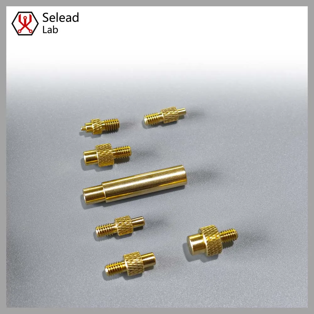 Seleadlab Brass Hot Melt Insert Knurled Nut Implant Machine Copper Guide Head M2 M3 M4 M5 M6 M8 Brass Thread Embedded Kit