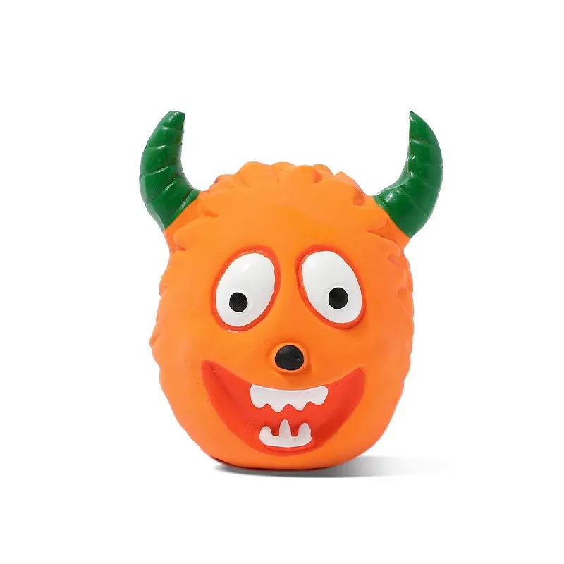 

Dog Squeaky Toy Latex Chew Resistant Teeth Cleaning Puppy Teether Interactive Boredom Relief Cute Cartoon Alien Monster For Dogs