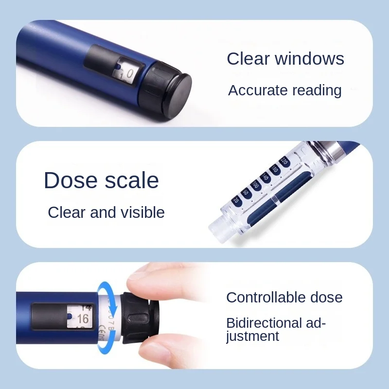 HengYCS Portable Insulin Injection Pen Novo Nord Ganli 3ml Insulin Glargine Insulin Lilly Syringe Sanofi Gear Adjustment Pen