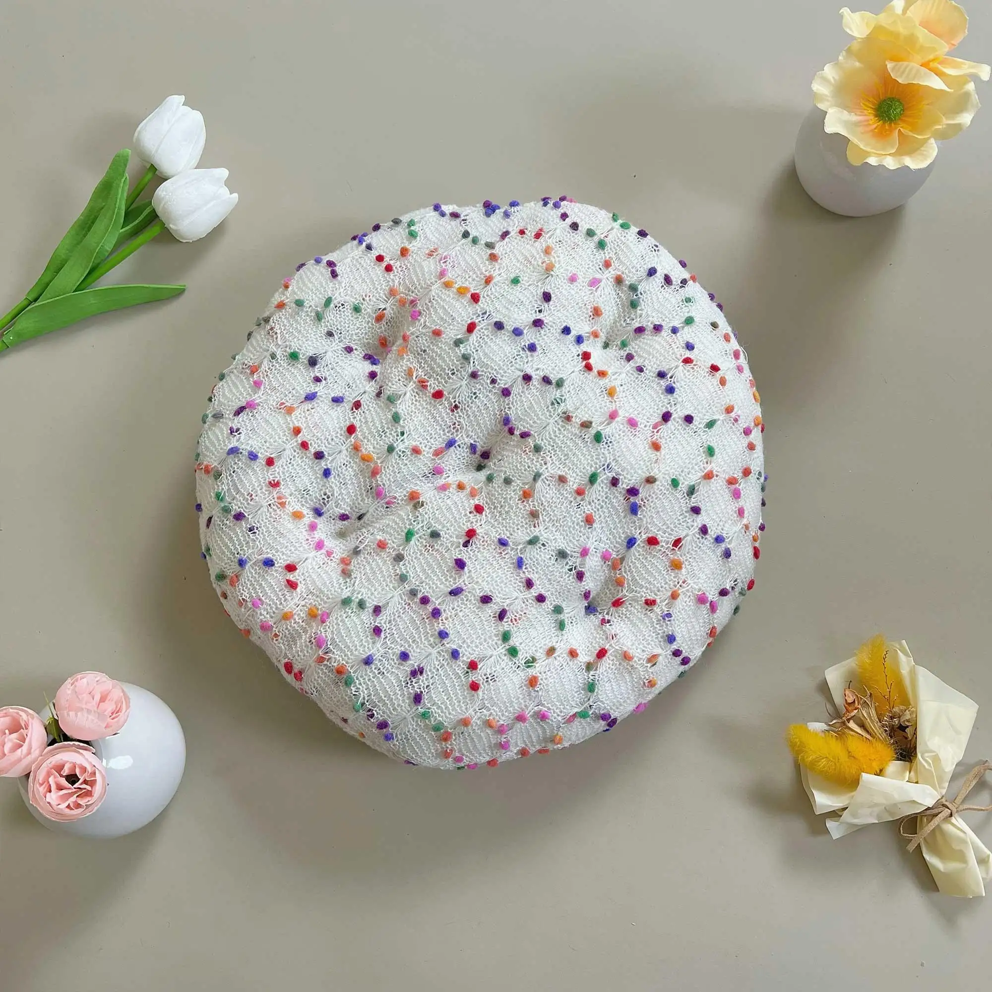 

Круглая подушка, мягкая декоративная плюшевая круглая подушка, подушка для сиденья, декоративные подушки для кровати, дивана, стула, радужных точек