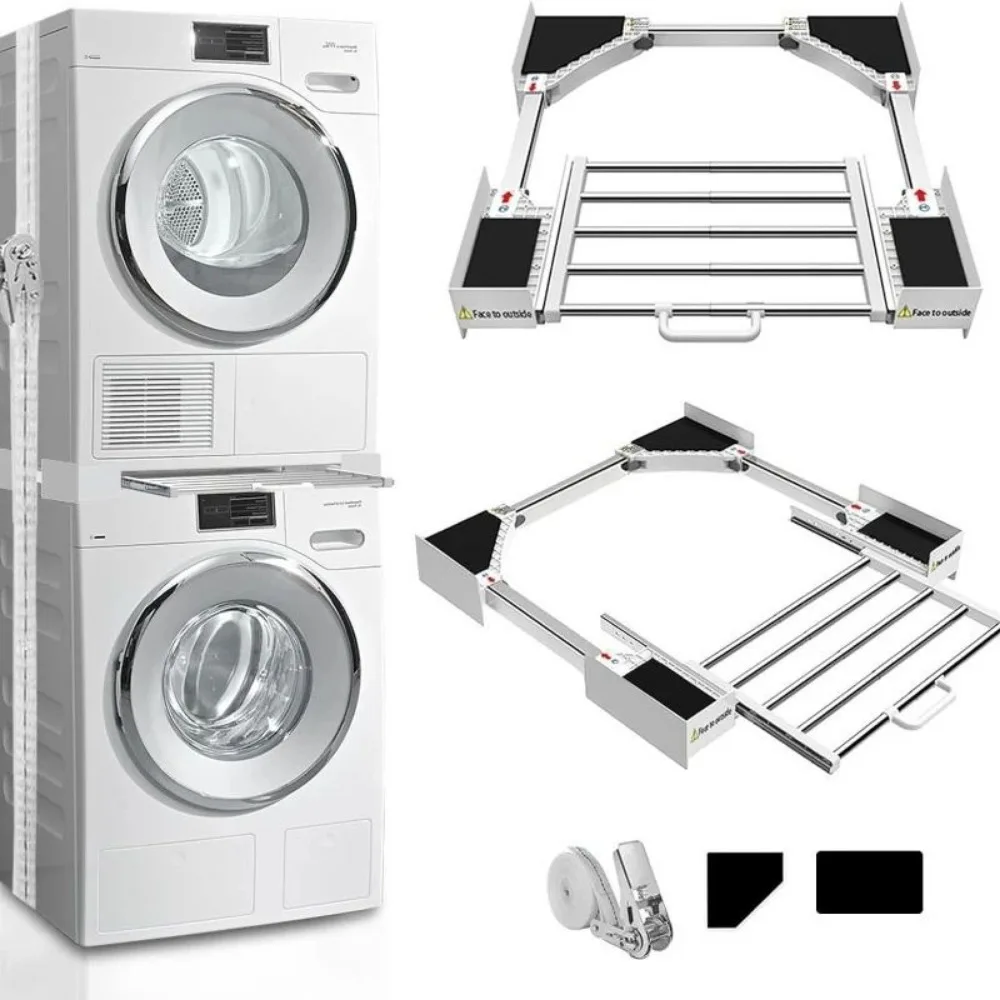 Universal Stackable Pull-out Washer Dryer Stacking Connecting Support Fixed Strapping Rope Support Base For Household Laundry