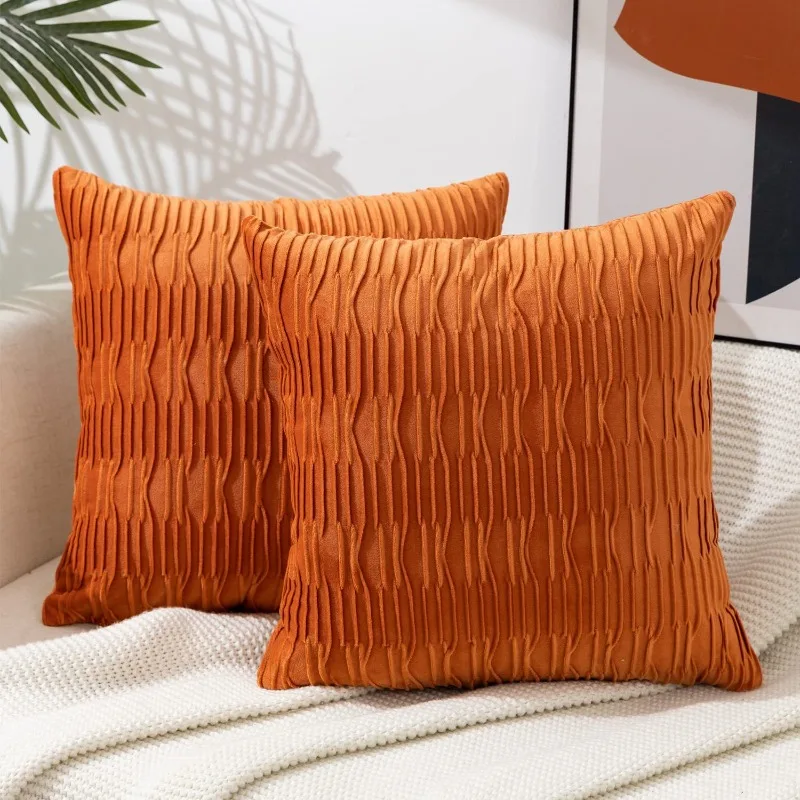 45x45cm Geometric Sofa Throw Pillow Cover Eight-character Pattern Flannel Cushion Cover Pillowcase for Home Bedroom Decoration
