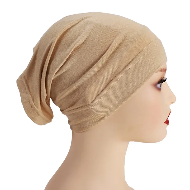 Soft Stretch Satin Bonnet Fashion Lined Sleeping Beanie Hat Bamboo Headwear Frizzy Natural Hair Nurse Cap for Women and Men