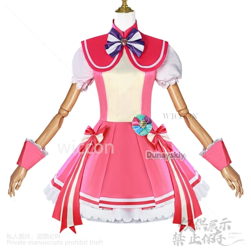 Anime Wonderful Precure! Cure Wonderful Cosplay Inukai Komugi Costume Dress Lovely Uniform Lolita Wig For Girls Woman Suit