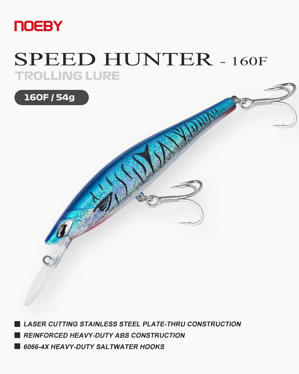 NOEBY 160 mm 54 g Speed Hunter Trolling Minnow Angelköder Schwimmende Oberfläche Künstlicher harter Köder für Big Catch Thunfisch-Angelköder – Detail 1