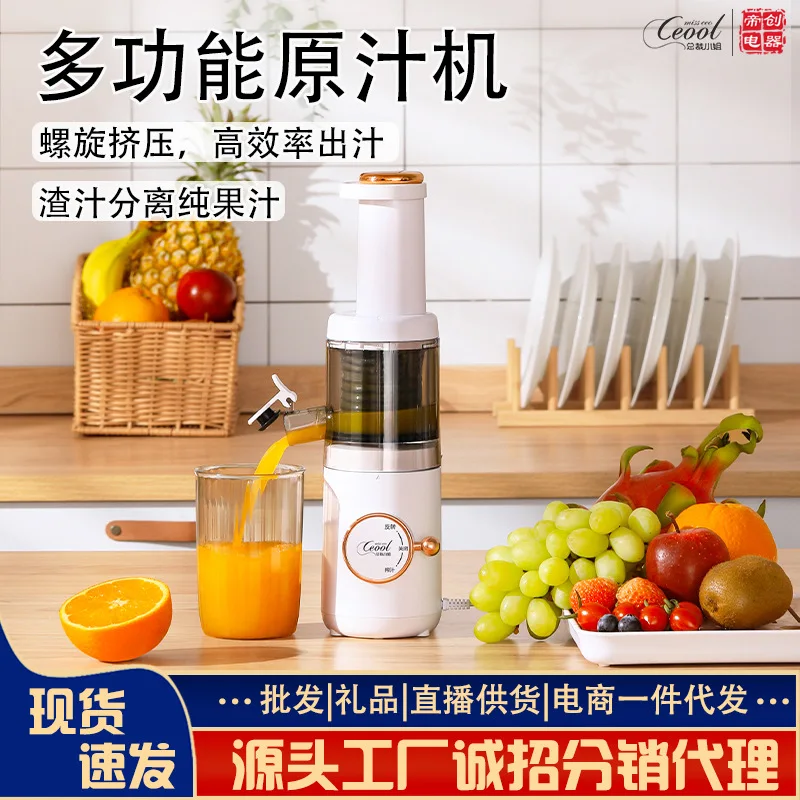 عصارة متعددة الوظائف صغيرة بطيئة سرعة المنزل عصير مستخرج منخفضة السرعة بطيئة طحن الخبث عصير فصل خلاط