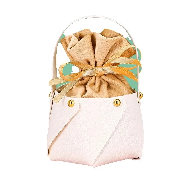 

Свадебная подарочная корзина, 3 шт./лот, сделай сам, удобная подарочная упаковка из искусственной кожи с бархатной сумкой, упаковка для свадебных сувениров, сувенир, конфеты, шнурок 10*8 см