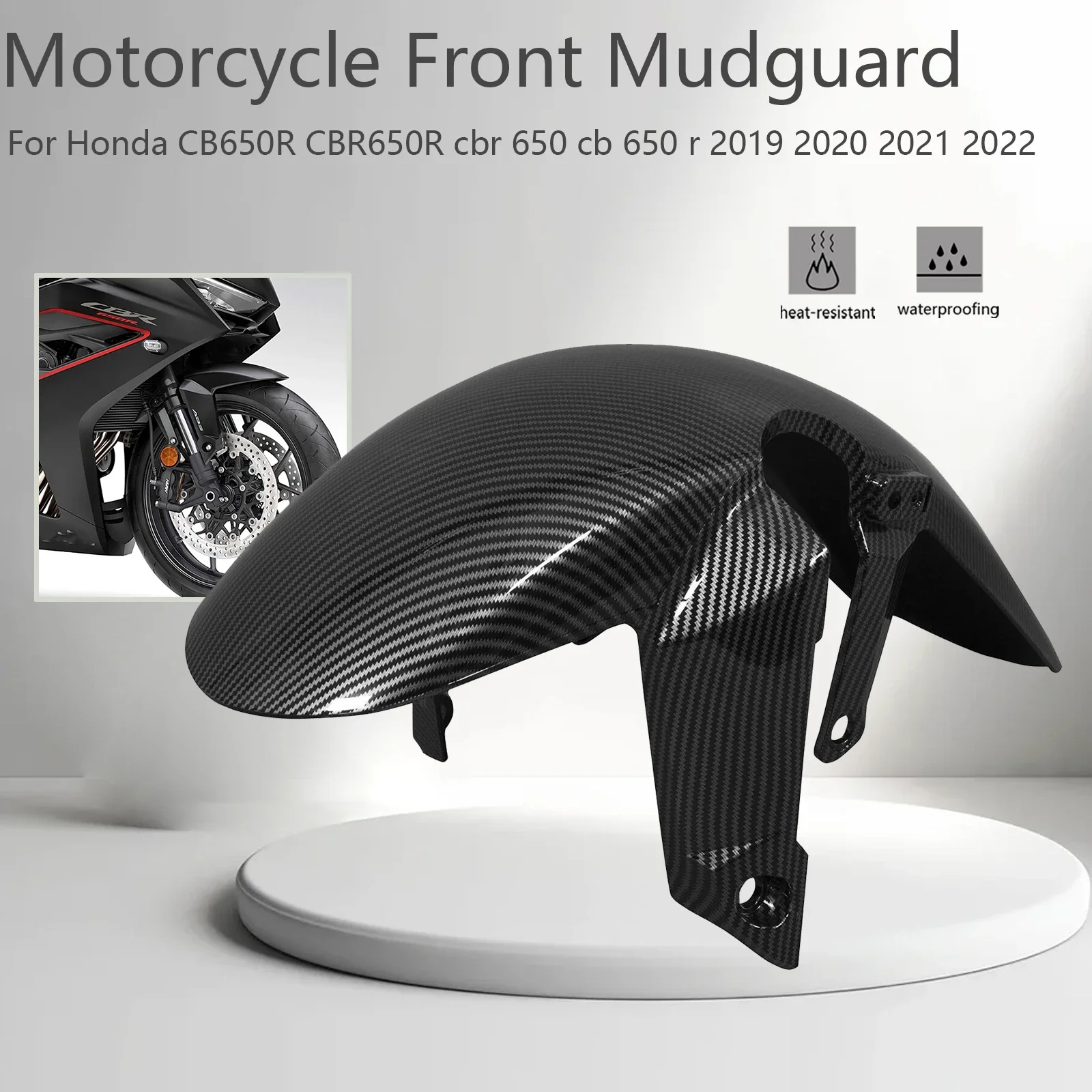 

Motorcycle Mudguard Front Fender Lengthen Mudflap Splash Guard Cover For Honda CB650R CBR650R CB650 R CBR 650R 2019-2022 2020