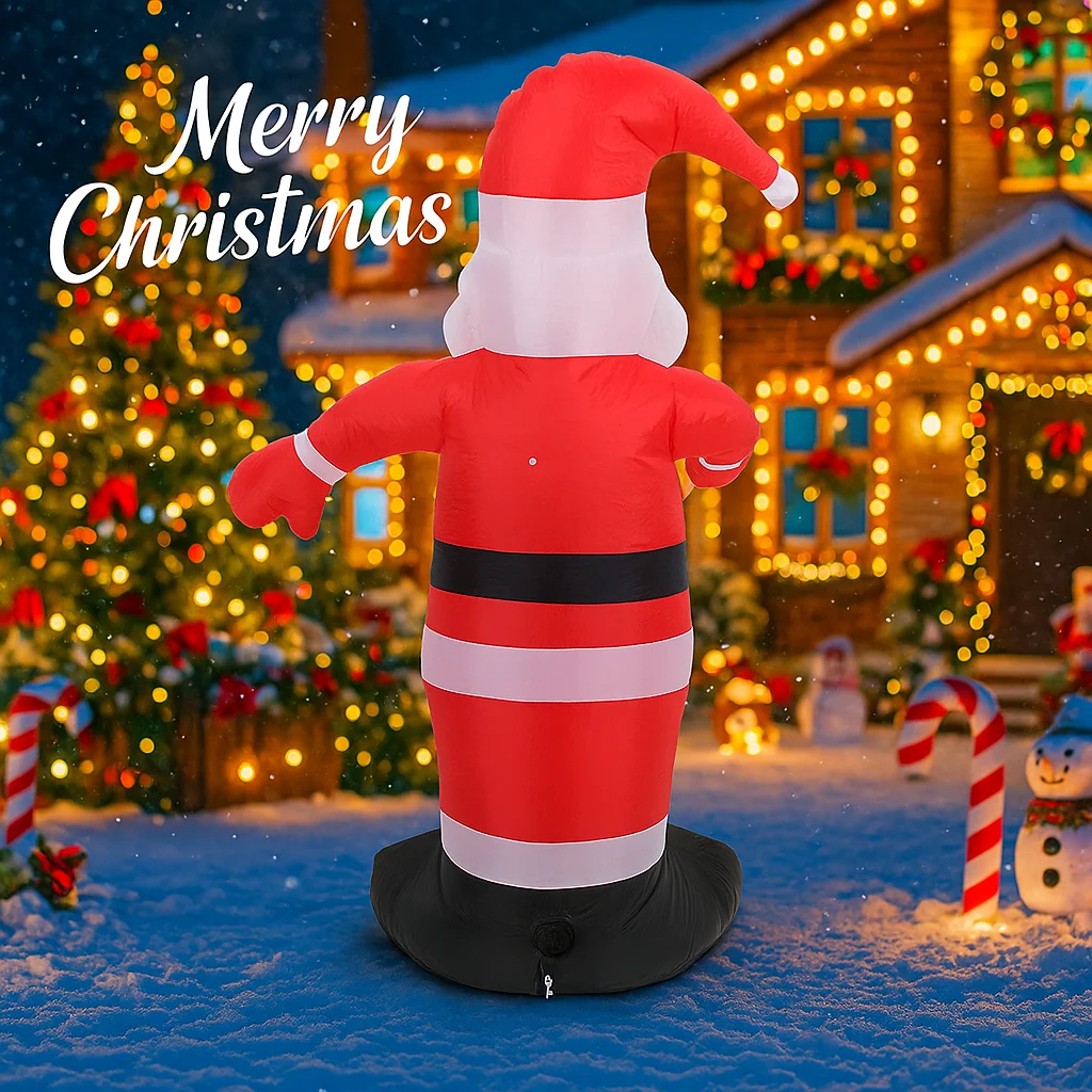 4.92FT مصباح ليد نفخ سانتا كلوز لعبة عيد الميلاد ساحة الحديقة زينة لوازم ديكور المنزل حفلة حلية عيد الميلاد هدية عيد