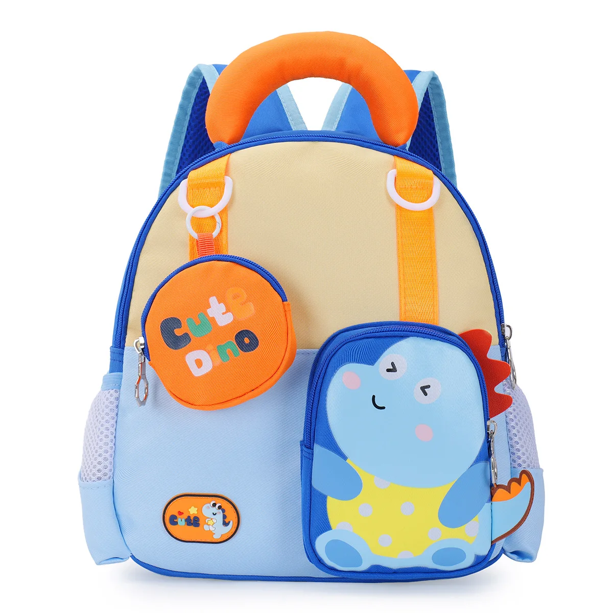 Nylon Toddler School Bag For Boys Girls Cute Dinosaur Print Kids Kindergarten Backpack With Mini Coin Pocket Children Women