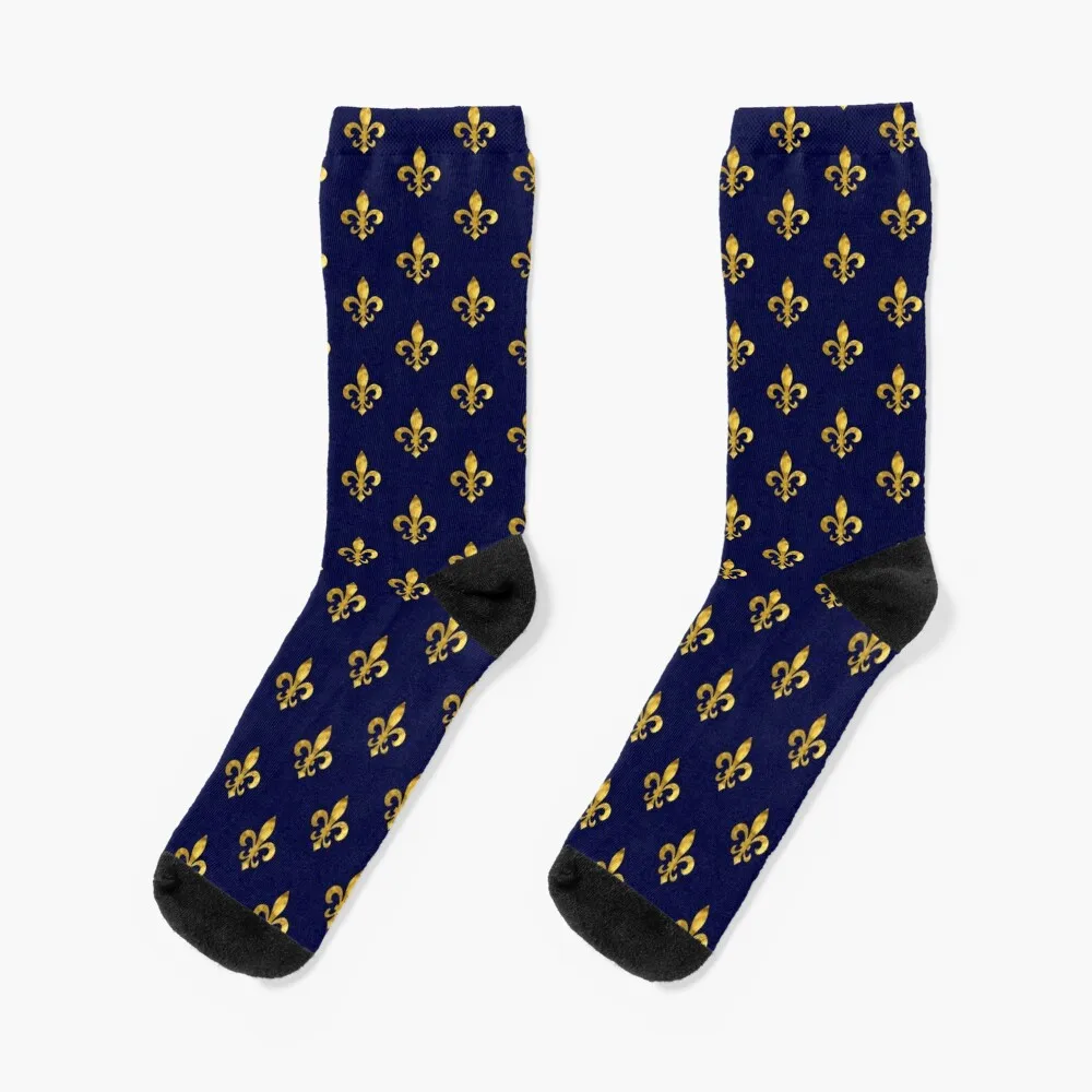 

Florence Royal Fleur de Lis Socks Running crazy Socks Men's Women's