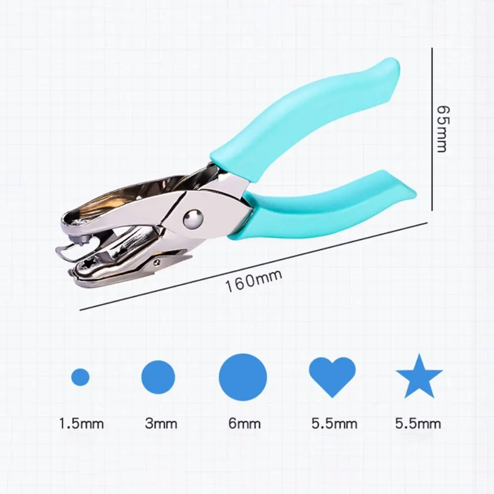Round/Star/Heart Shape Punching Machine Labor-saving Single Hole Hole Puncher Loose-leaf Binding Tools DIY Craft Paper Puncher