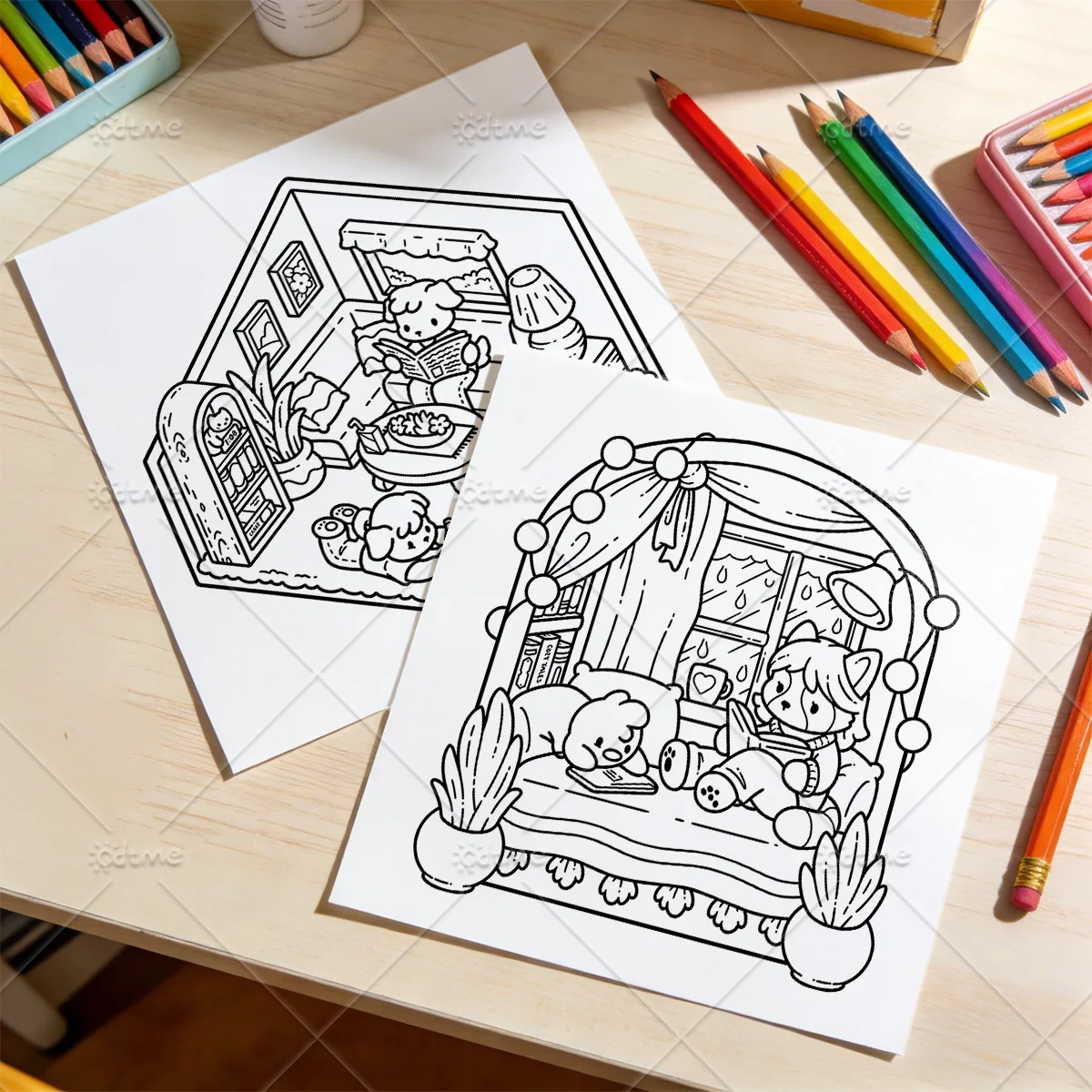 COMFY PLACES Malbuch mit kräftigen, einfachen Mustern für Erwachsene, niedliches Zeichenbuch, perfektes Geschenk für Party und Geburtstag ﻿ – Detail 7