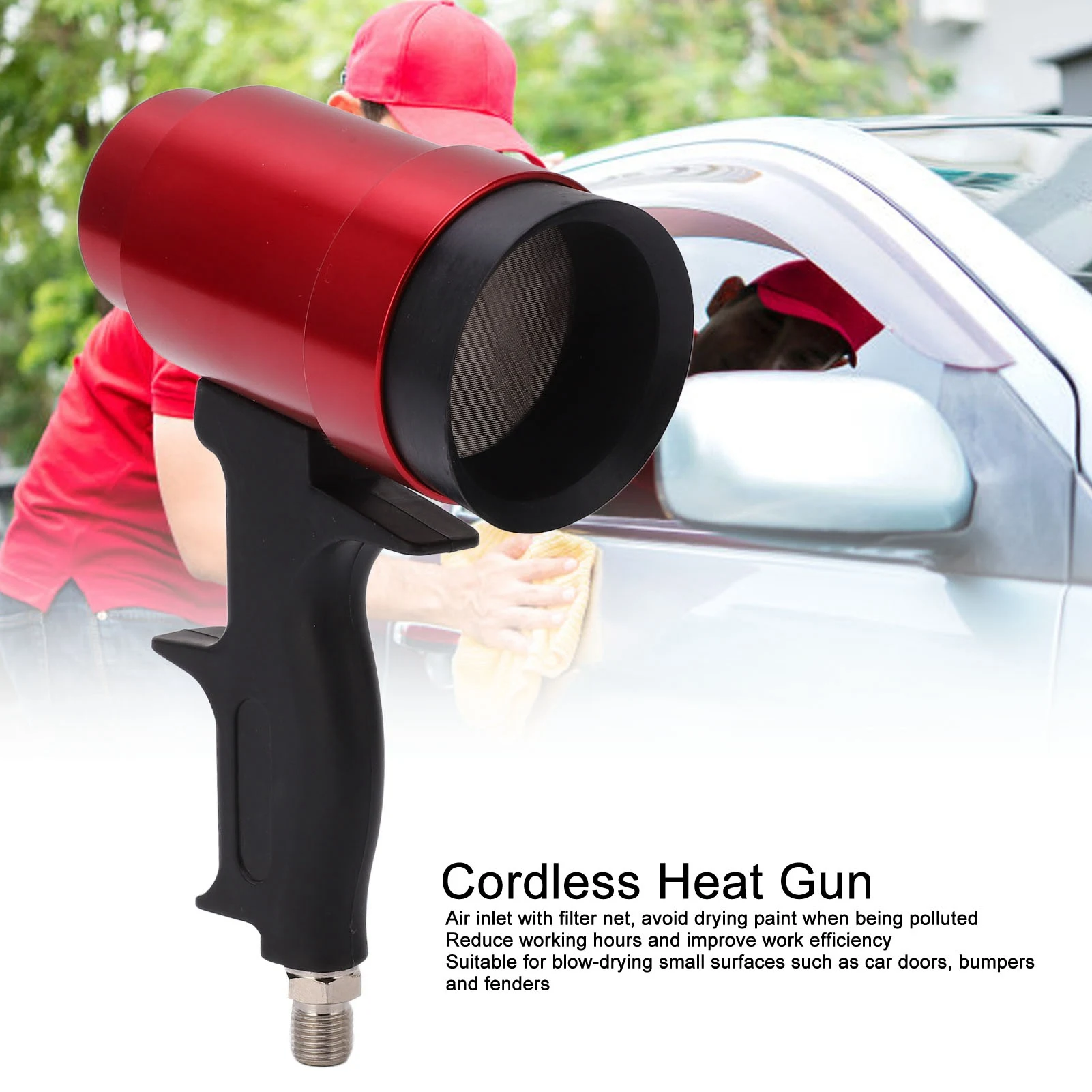 

Water Based Paint Drying Gun ABS Ergonomic Handle Aluminum Alloy Body Anti Oxidation Water Based Paint Drying Gun for Automobile