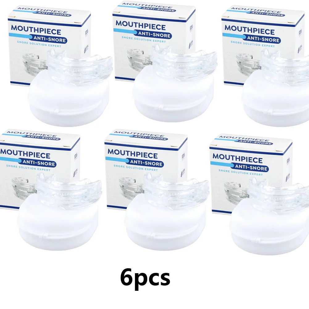 6PCS Adjustable Anti Snoring Mouth Guard Bruxism And Anti Apnea Snoring Stopper Effective Oral Device To Help Improve Sleep