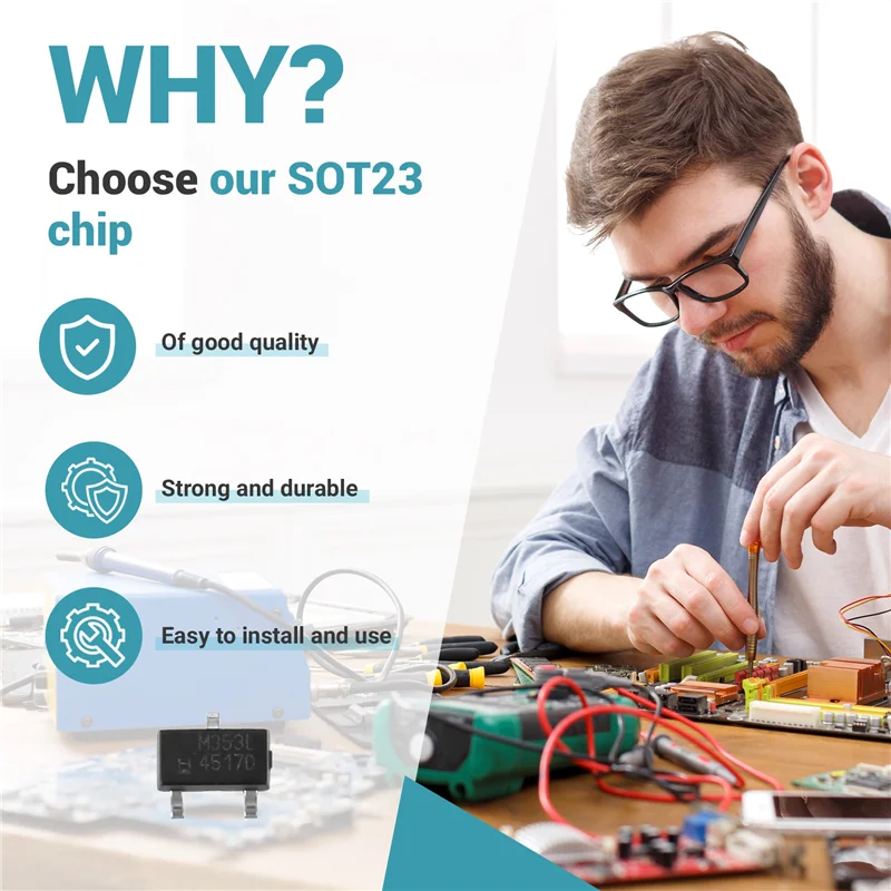 ELECT-100PCS SM353LT M353L التصحيح SOT23 رقاقة جبل الترانزستور رقاقة