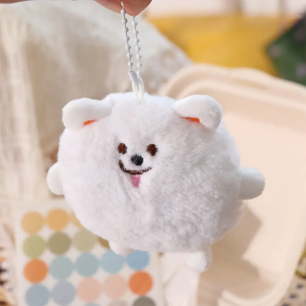 Cute Put Tongue Samoyed Plush Pendant Dog Animal Samoyed Plush Keyring Soft Lovely Samoyed Doll Plush Keychain Kid Girl Boy