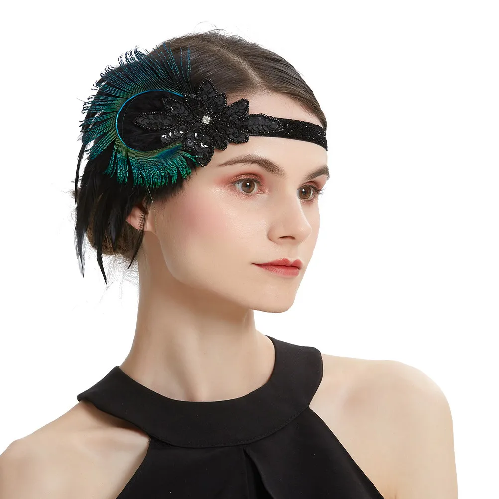

Fancy Headband for Women Flapper 1920S Inspired Retro Elegance Faux Hair Accessory Wedding Prom Event Party Dance