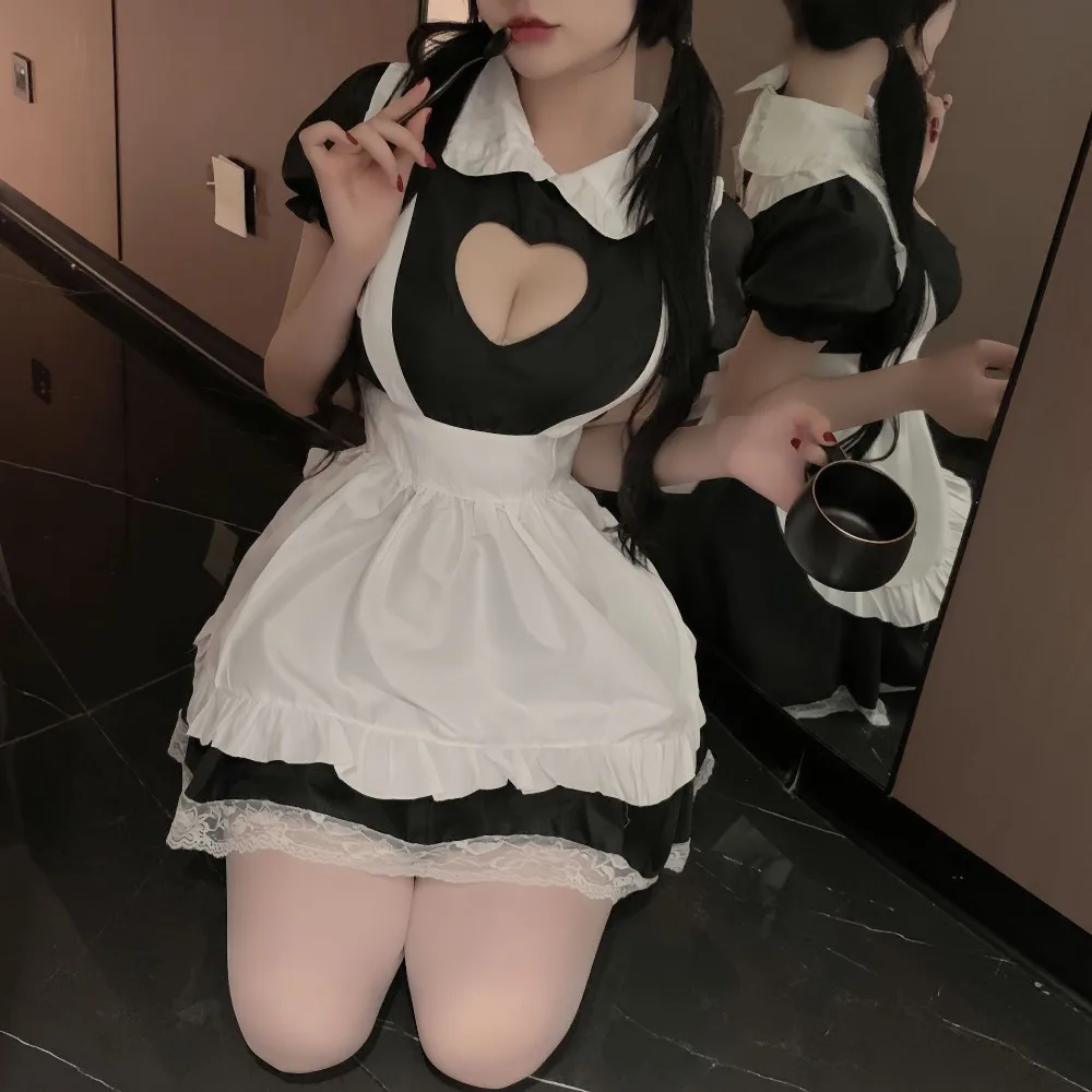 

Костюм горничной с низкой грудью Лолита, сексуальная Лолита, аниме, милый японский мягкий костюм для девочек, Genshin Impact, косплей, благословение жителями