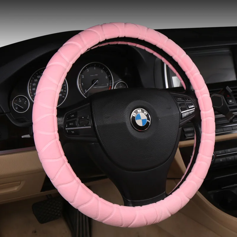 Winter Plush Car Steering Wheel Cover, Soft, Skin Friendly, Non-slip Breathable Universal Handle Cover