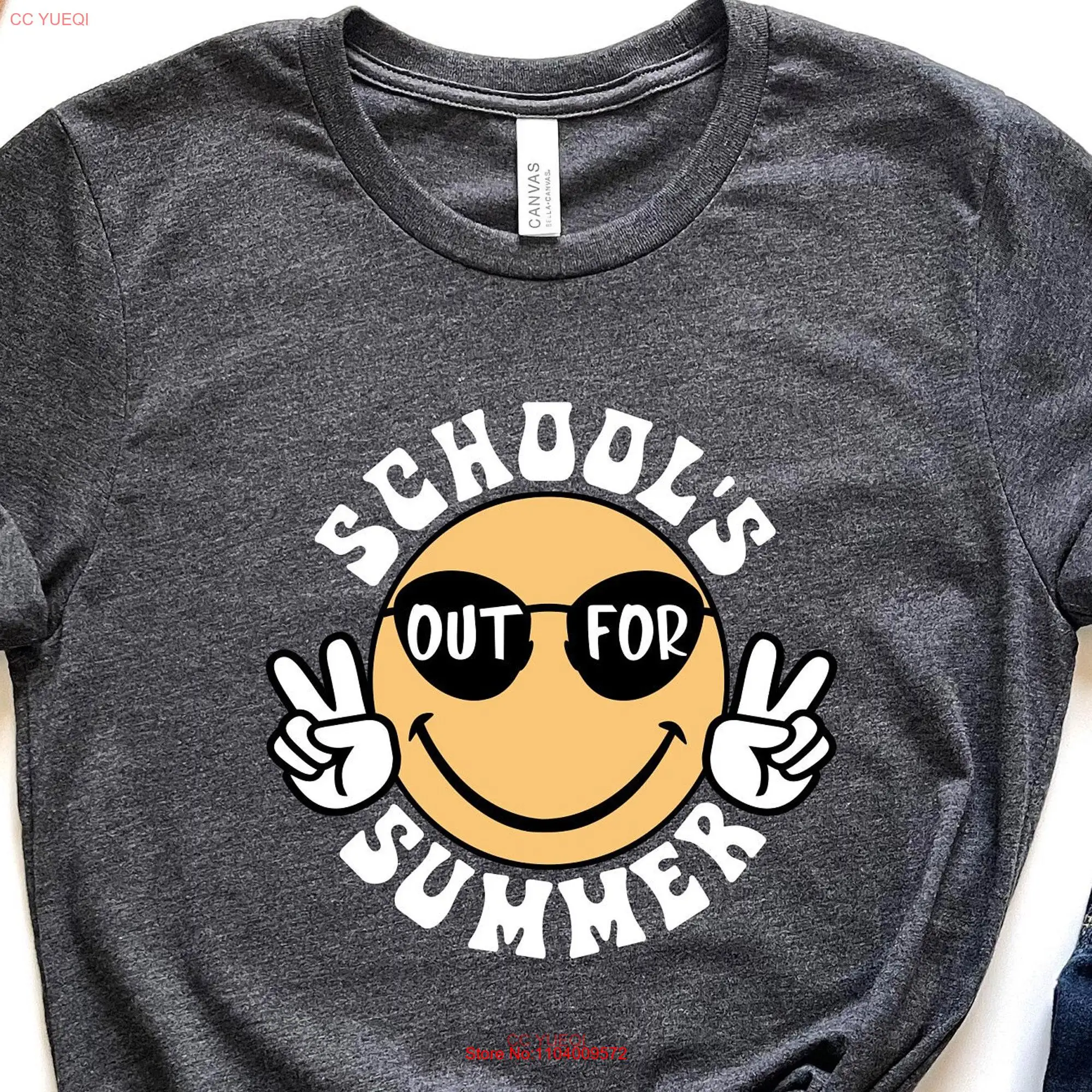 School's Out for Summer T Shirt Funny Happy Last Day of School Goodbye Hello Teacher Off Duty Classmates