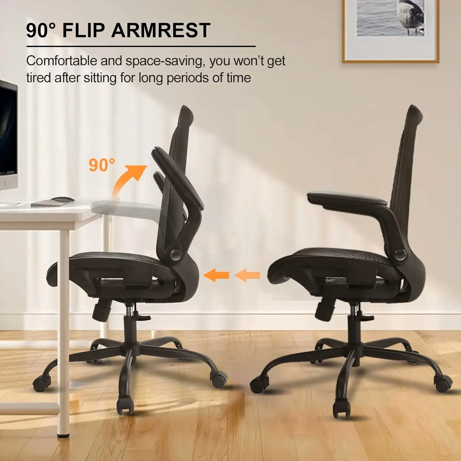 

RAYFURN Ergonomic High Back Chair, Adjustable Swivel PU Leather with Headrest and Lumbar Support For Office Computer Living Room