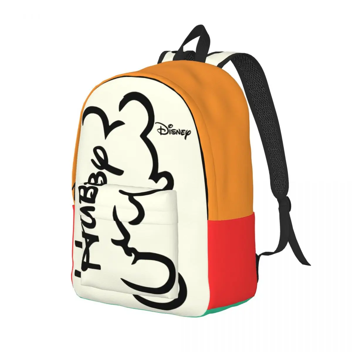 Schoolbag Hubby Happy Valentines Day Zipper Closure Disney Mickey Mouse Cartoon College Student Gift Kawaii Schoolbag Camping