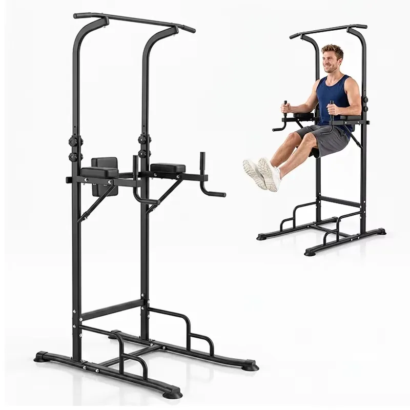 Hot Selling Adjustable Height Pull up Bar Dip Station Multi-Functional Power Tower for Strength Training Calisthenics Home Gym