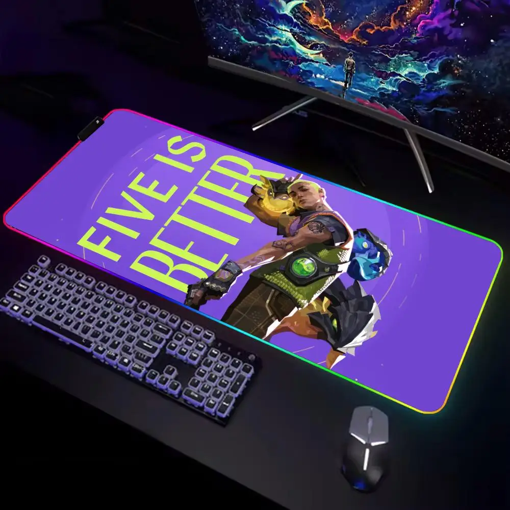 

Phoenix Jett Viper Mouse Pad Gamer Rgb Desk Mat Back Light Led Mouse Setup Gaming Accessories Deskmat Big Mousepepad Backlight