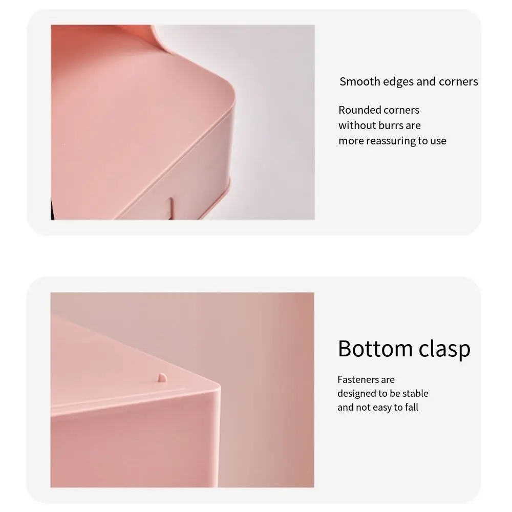 

6-Grid Desktop Storage Drawers Solid Color Oblique Insertion Oblique Pen Holder Space-saving Large Capacity