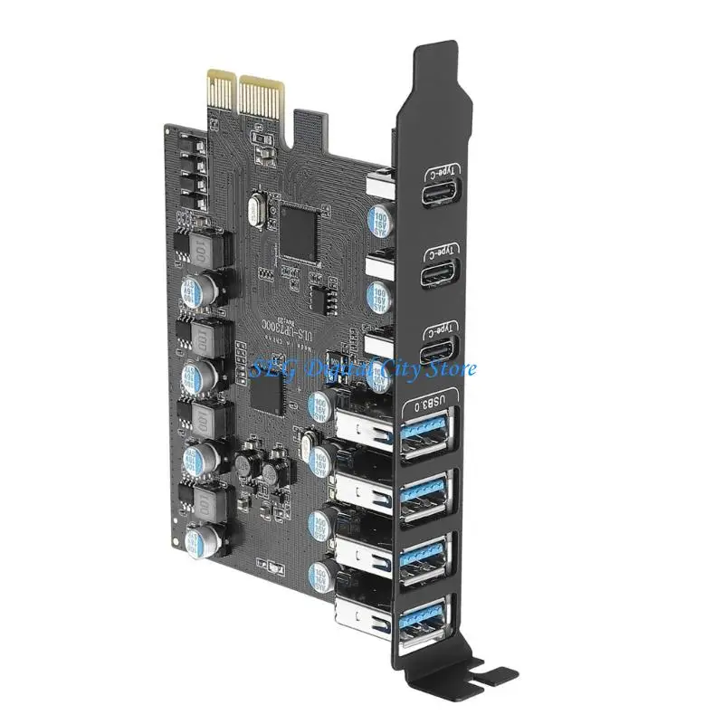 u75b-usb-31-pcie-expansion-card-with-7-port-20gbps-for-desktop-computer-upgrades