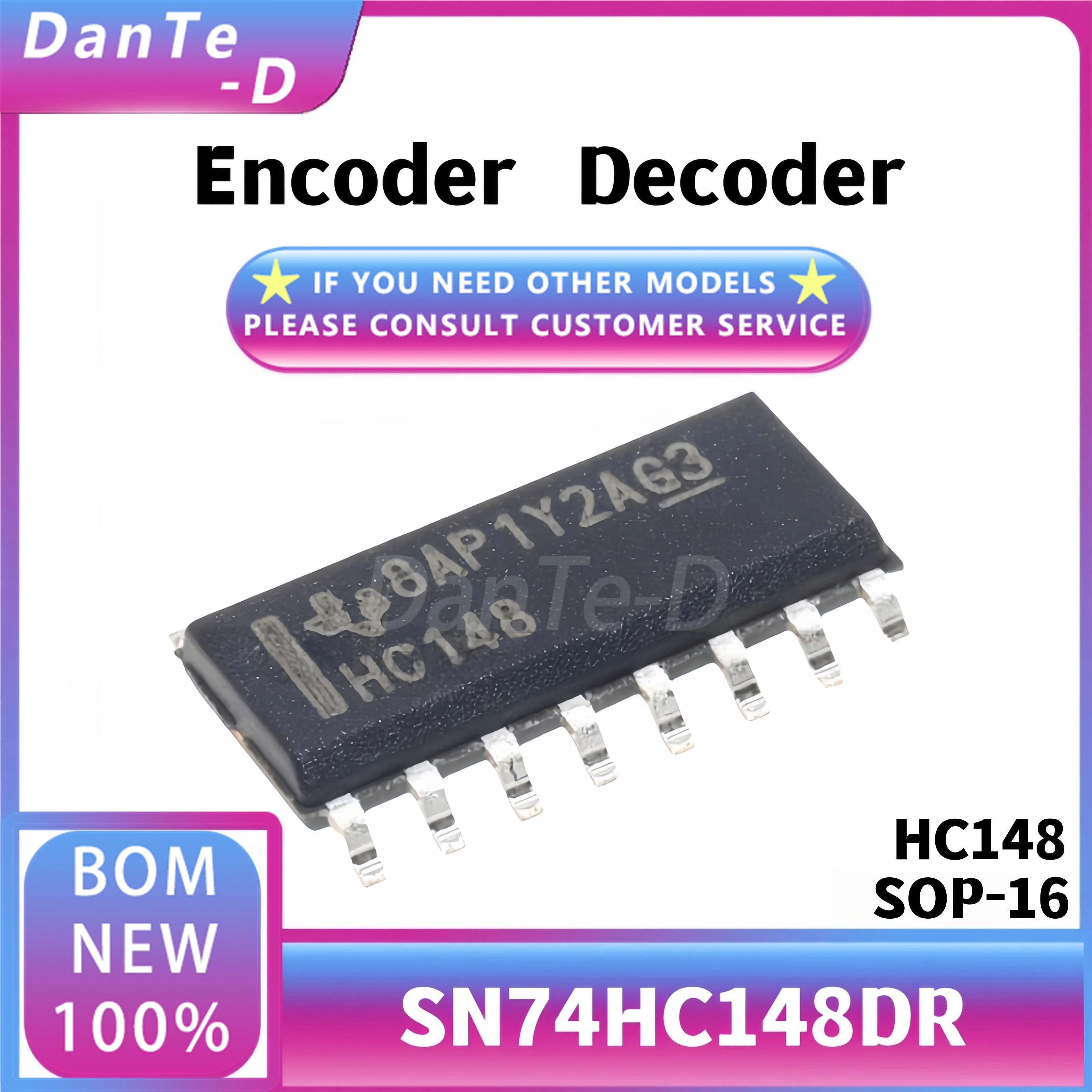 10pcs SN74HC148DR SOP-16 Silkscreen HC148 8-line to 3-line priority encoder IC original authentic