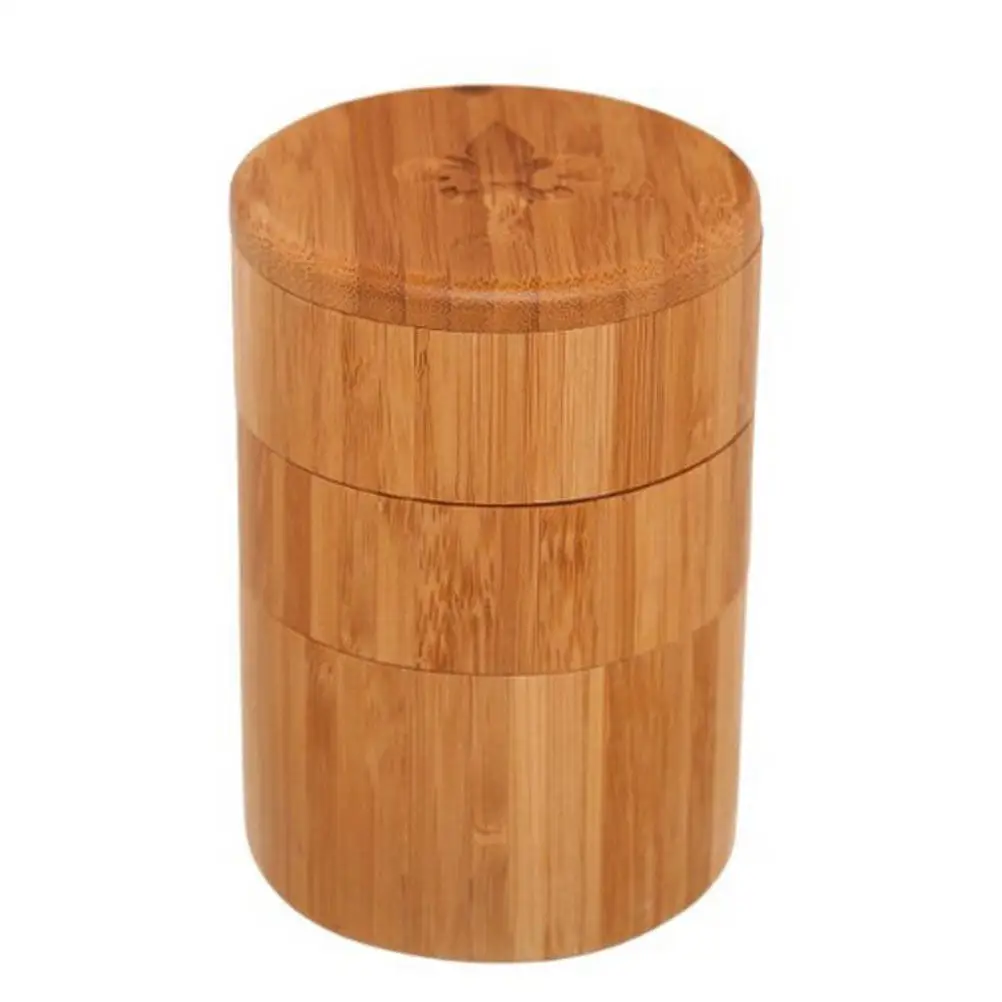 1Set Bamboo Seasoning Storage Box Material Dustproof Insect-Proof Spice Jar Kitchen Condiment Holder Salt Pepper