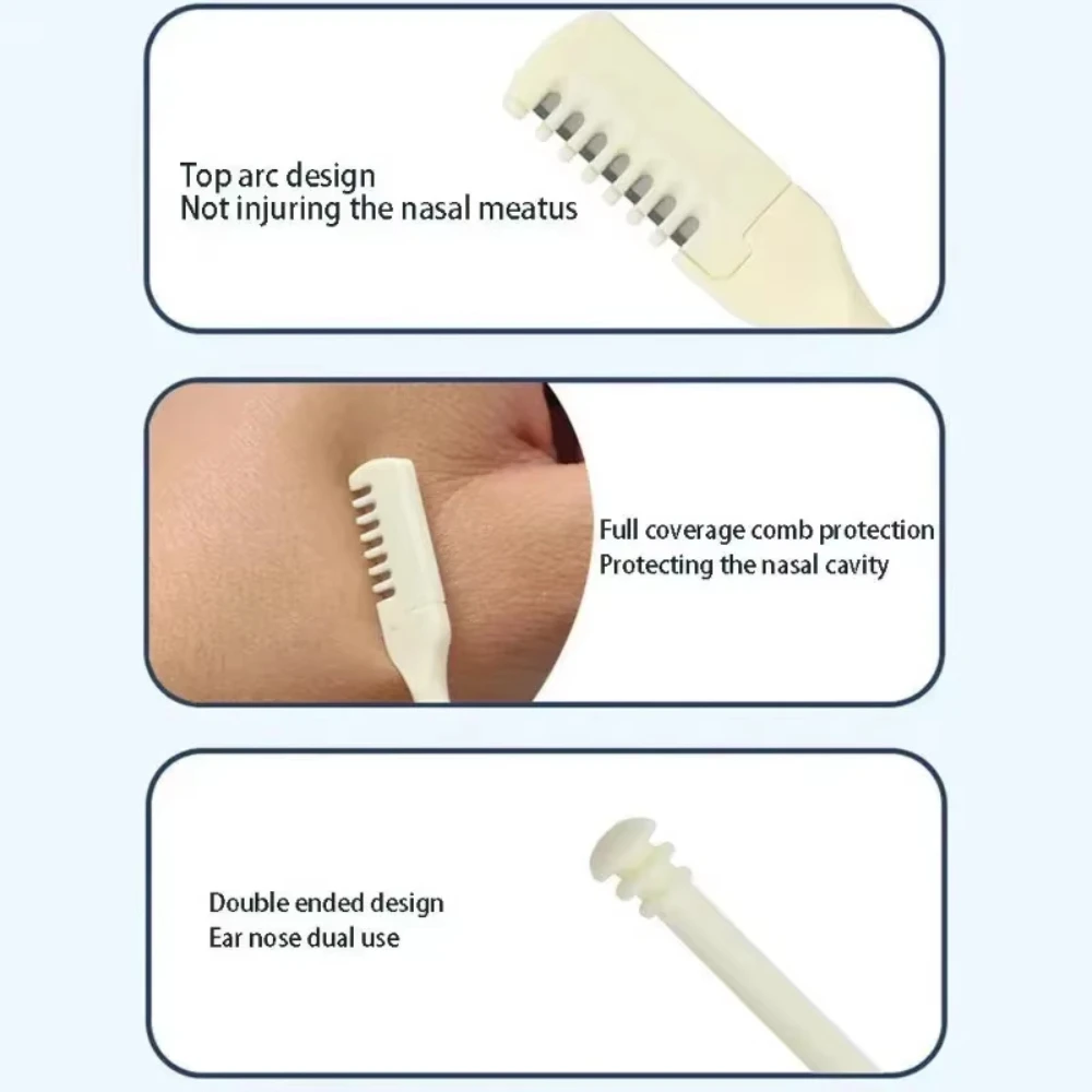 360° Rotatable Nose Hair Trimmer, Manual Clean No‑Dead‑Angle Multifunctional Facial Groomer for Men Nose Ear Hair & Eyebrow Shap