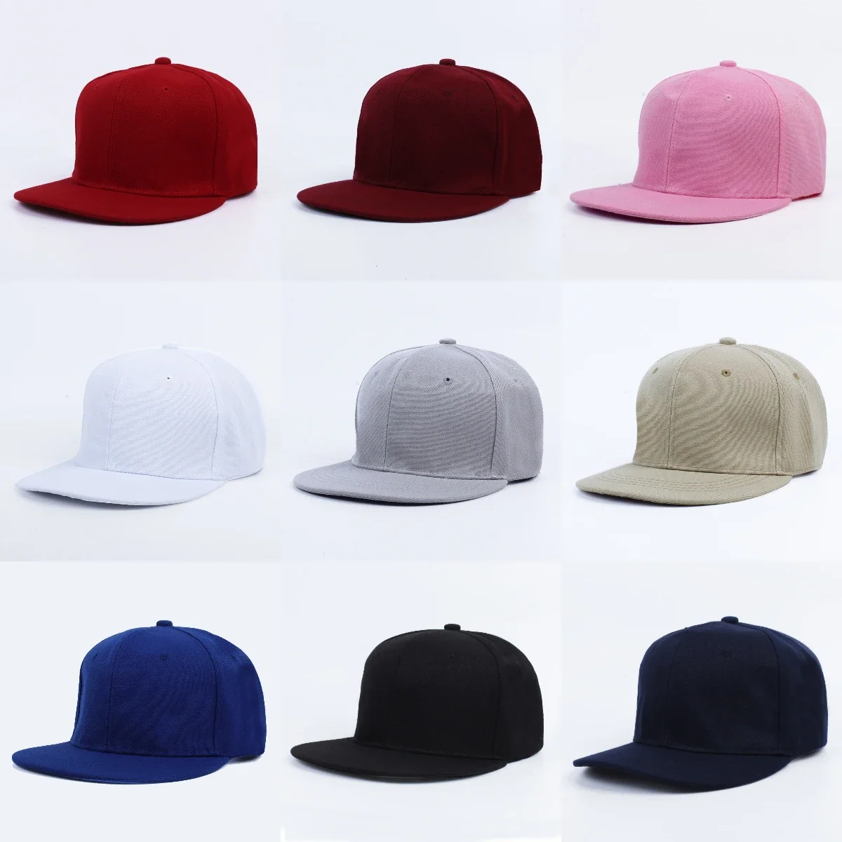 Solid Color Baseball Hat Men's and Women's Multi-color Solid Color Light Panel Flat Eave Dad Hat Breathable Sunshade Versatile