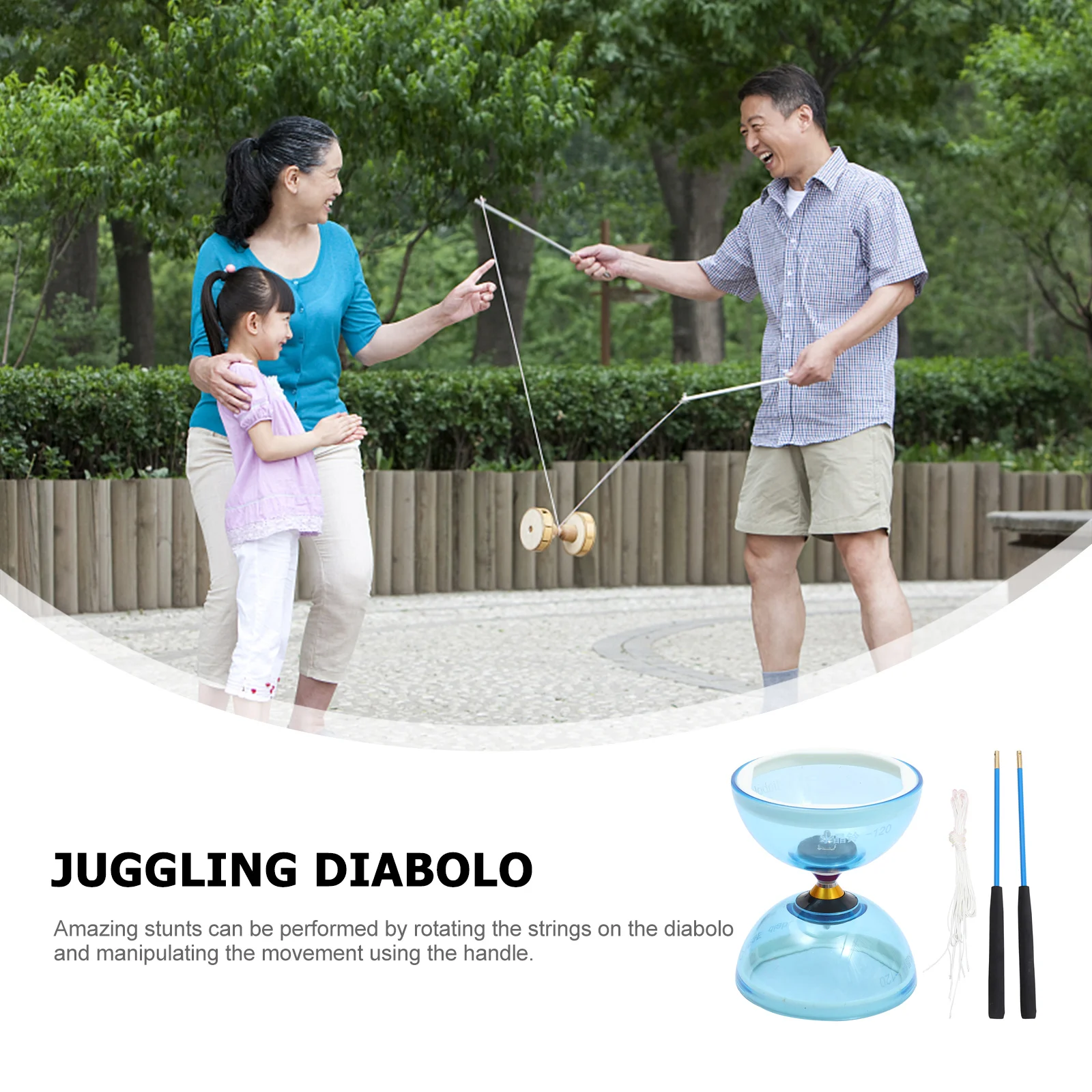 Diabolo Juggling Toy Crystal Bearing Chinese Yoyo Toys Children Kids Outdoor Playset