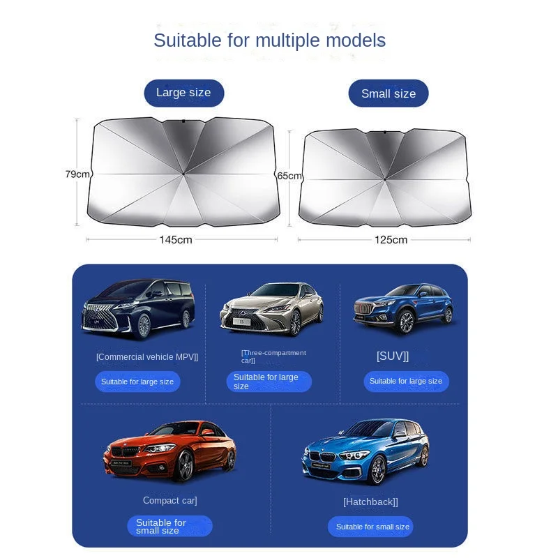 Car Sun Visor, Sun Umbrella, Car Front Window Sun Visor, Car Sun Visor, Inner Windshield Protection Accessories Easy To Install