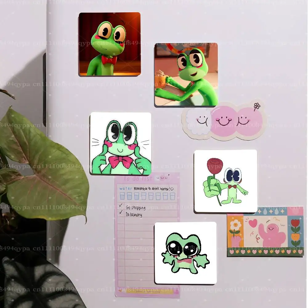 R-Ribbit Frog Square Decorative Fridge Magnet, Custom Printed Magnetic Sticker, Kitchen Refrigerator Decor Travel Souvenir Gift