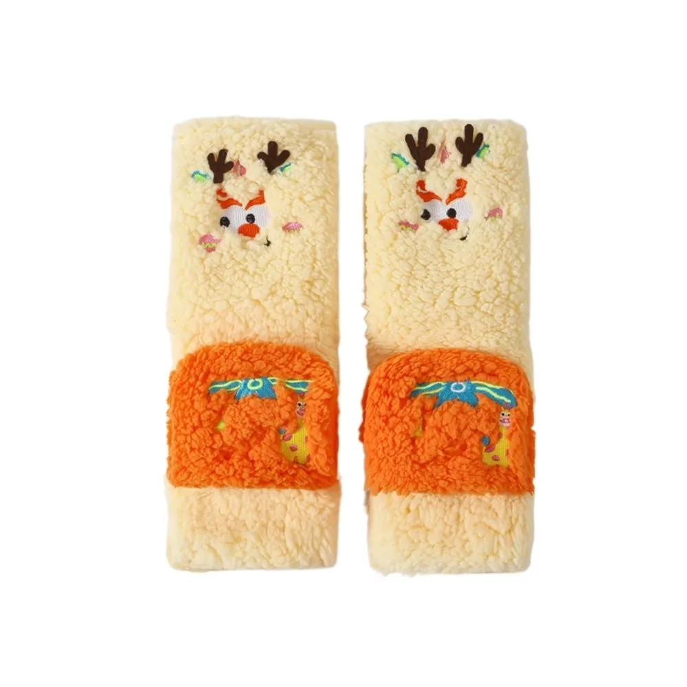 

1pair Creative Funny Fluffy Coral Fleece Socks 3D Cartoon Casual Thicken Floor Socks Soft Thickened Funny Socks For Women