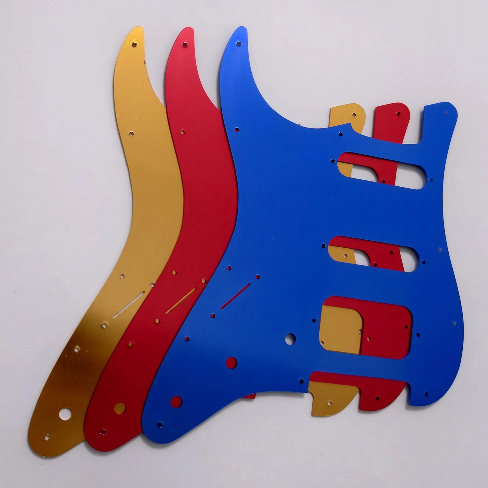 11 Holes SSH Anodized Aluminum pickguard For FD ST SSH Electric Guitar pickguard Replacement parts