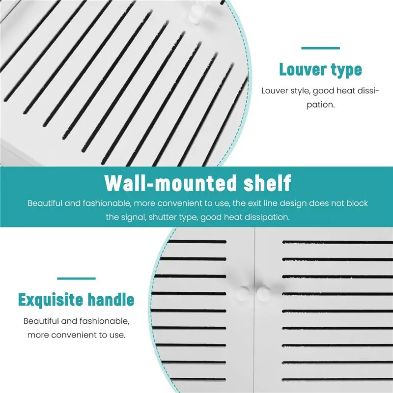 GTBL Wireless Wifi Router Storage Boxes Wooden Box Cable Power Plus Wire Bracket Wall Hanging Plug Board Storage Shelf