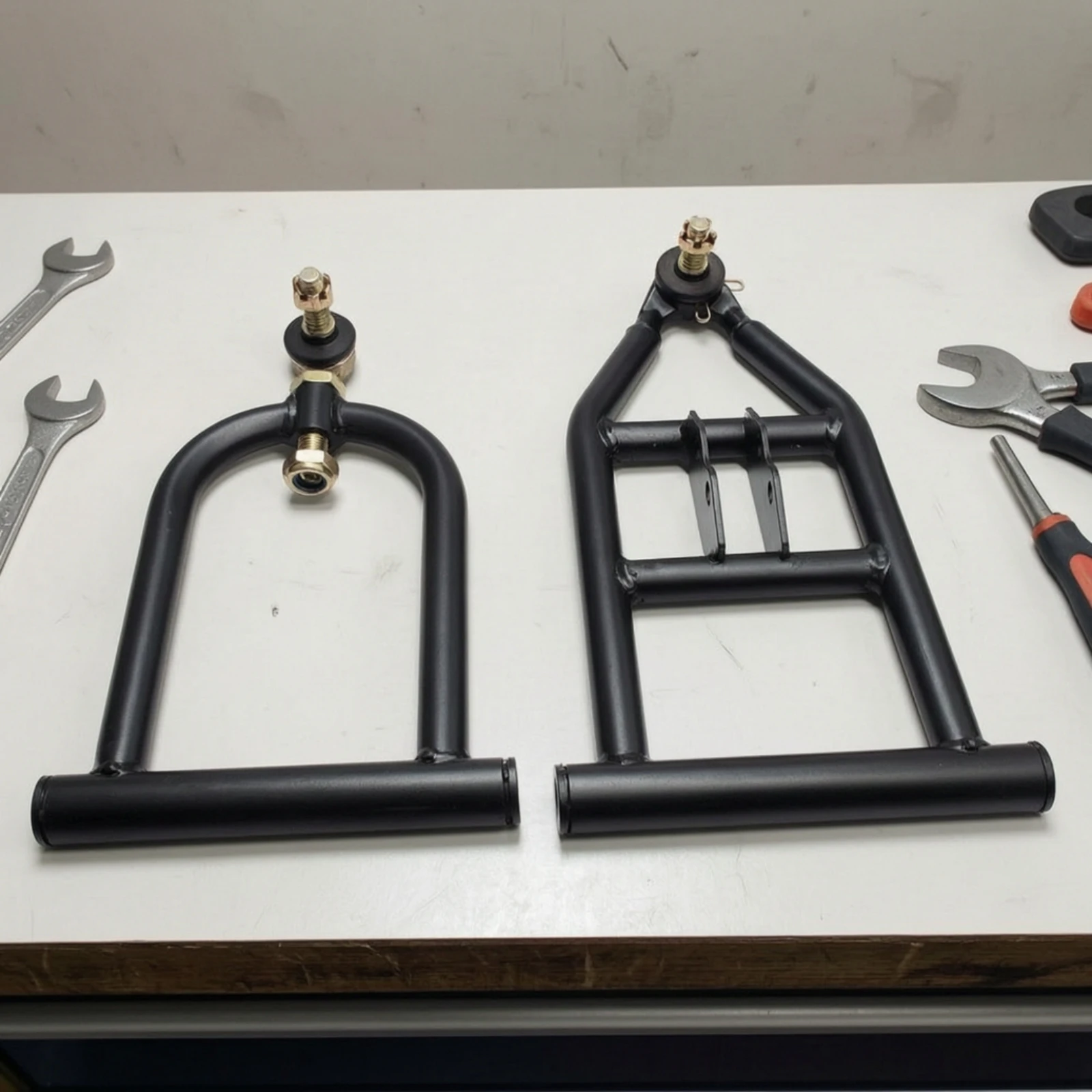 Front Front-End Swing Arms Stable Swing Arms with Ball Joints Lower Control Arm with Ball Joint Welded Parts Black Metal