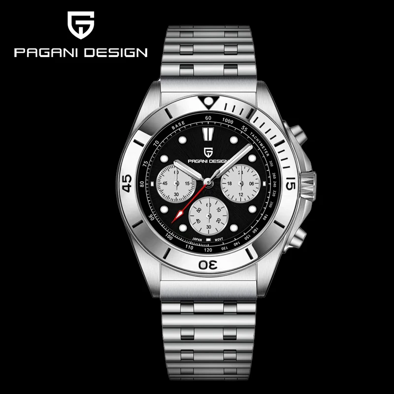 2024 PAGANI DESIGN Men Fashion Brand Chronograph Quartz Watch Men Sport Business Watches Stainless Steel Luxury Waterproof 100M