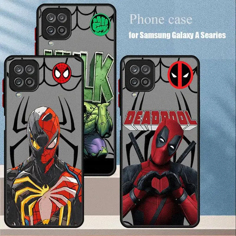 Marvel Super Hero Case for Samsung Galaxy A12 A14 A21s A53 A71 A72 A22 A23 A33 A13 A24 A31 A32 A51 A52 A73 Phone Cover Shell