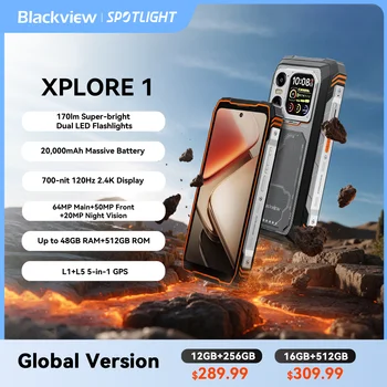Blackview XPLORE 1 venkovní mobilní telefon, 5G vodotěsný robustní smartphone Android 15, 6,78'' 2,4K displej, 16 GB + 512 GB, 20 000 mAh 10 nejlepší prodej nejlepší telefon - №4