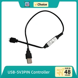 USB Controller 5V3PIN Power Supply Convertor Adapter USB-ARGB Cable Wire Manual Control Fan Adjustment